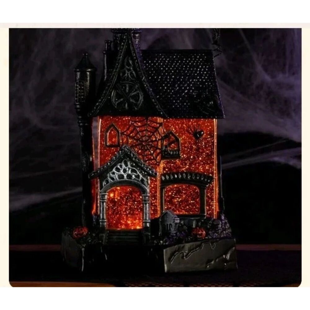 Cracker Barrel Haunted House Glitter Globe new
